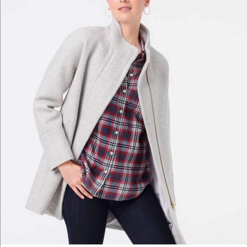 J.Crew city Coat Mercantile Grey jacket peacoat